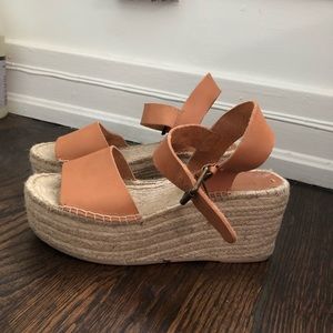 Soludos Leather Platform Sandals (worn twice!!)